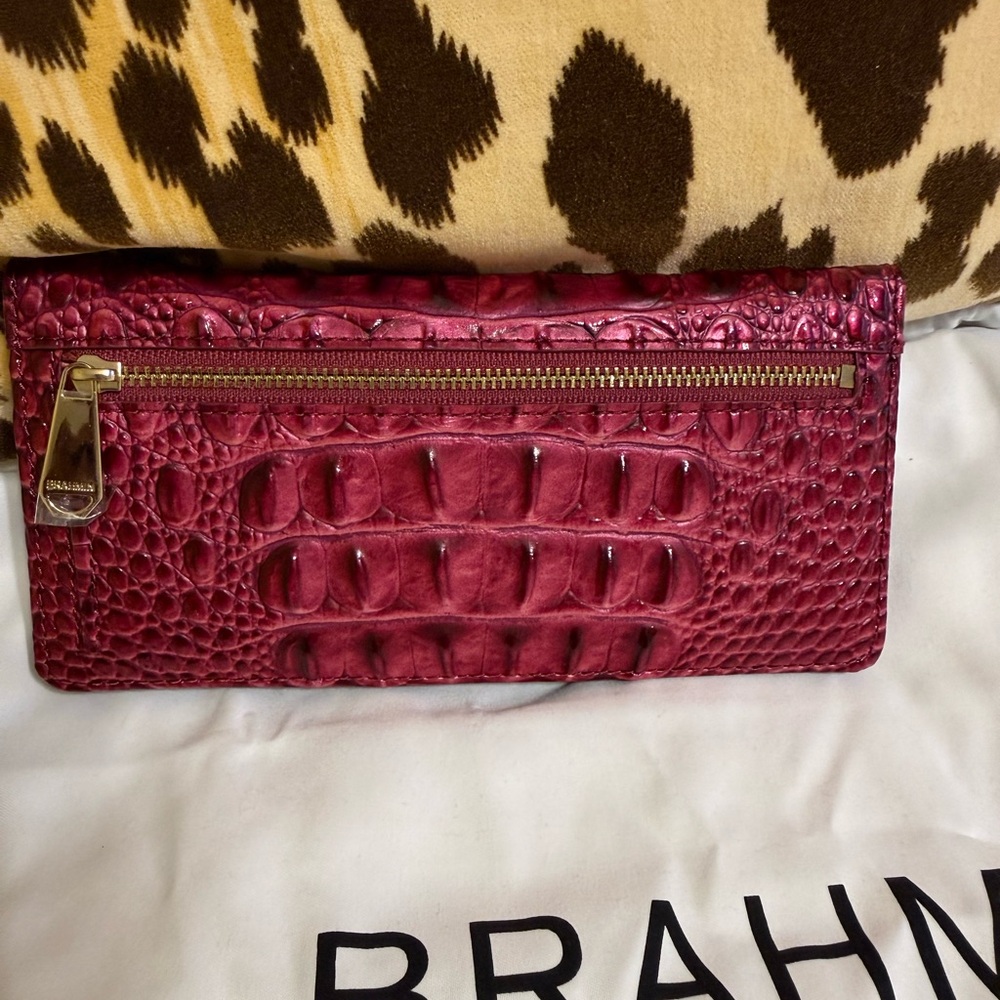 Brahmin Ady wallet! Pomegranate color! ( matching Duxbury bag sold separately) - Picture 4 of 5